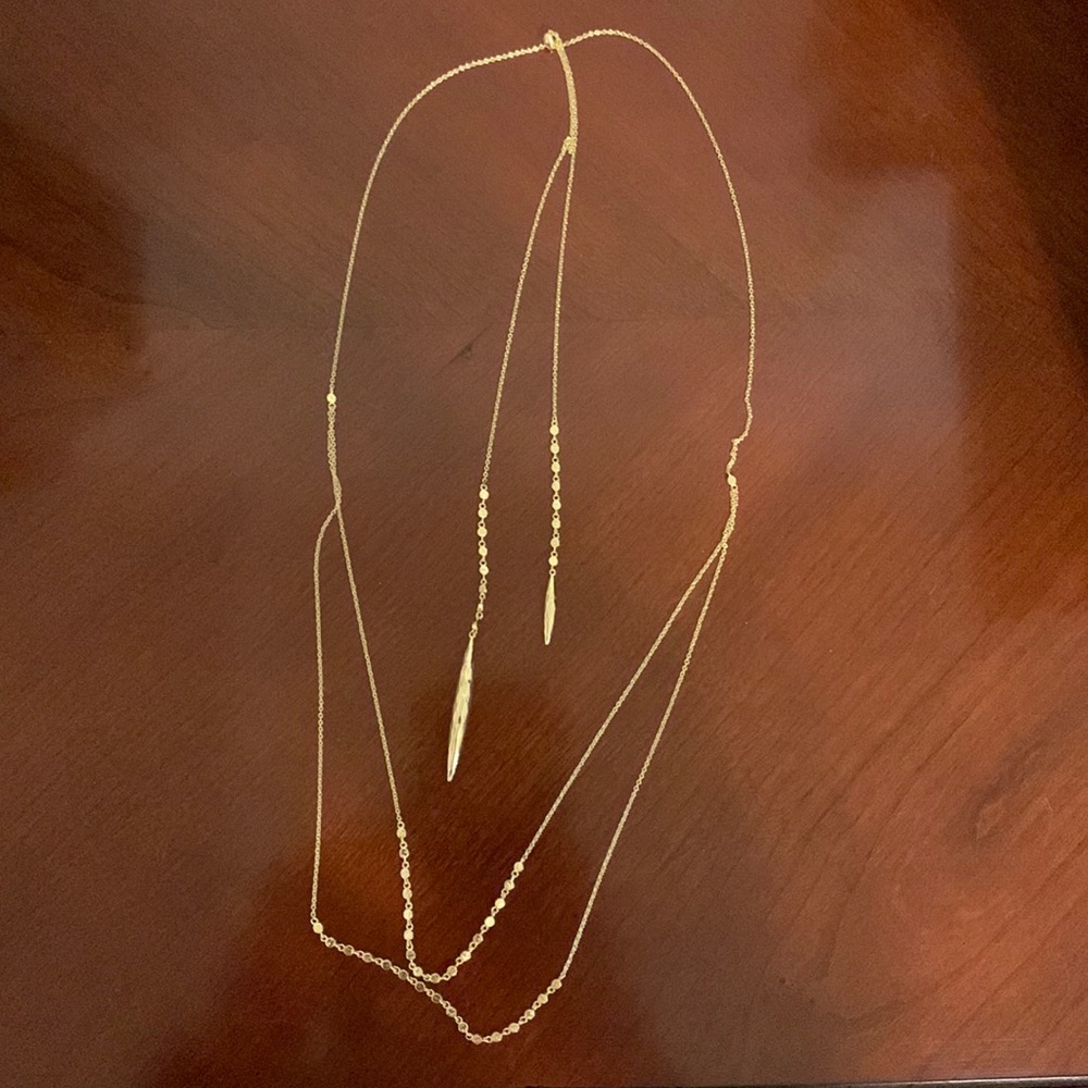 Gold Lariat Necklace by Gorjana